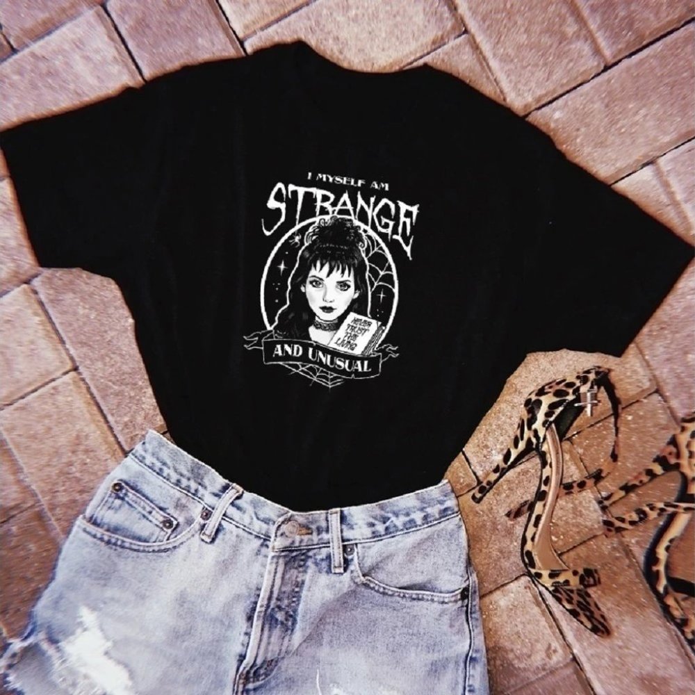I Myself am Strange and Unusual Beetlejuice Tee - Picture 2 of 3